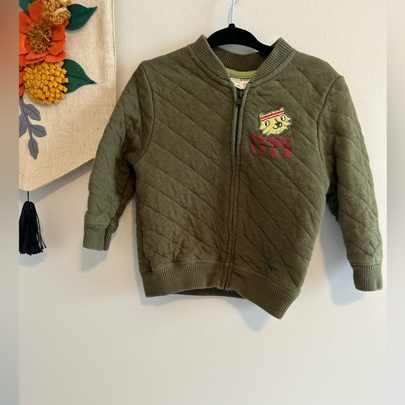 Zara Animal Quilted Jacket 9/12M - Picture 1 of 3